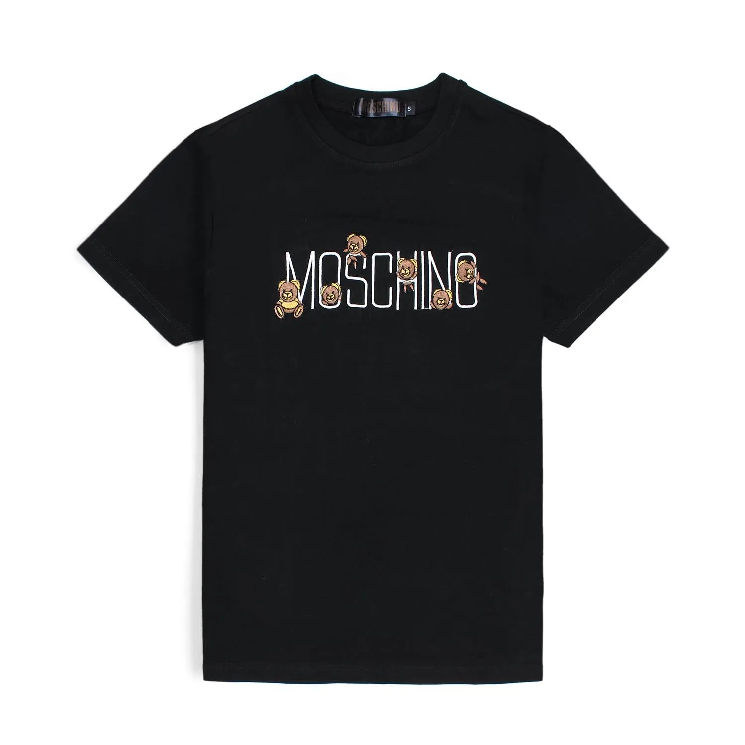 Moschino Black Embroidered Logo T-Shirt