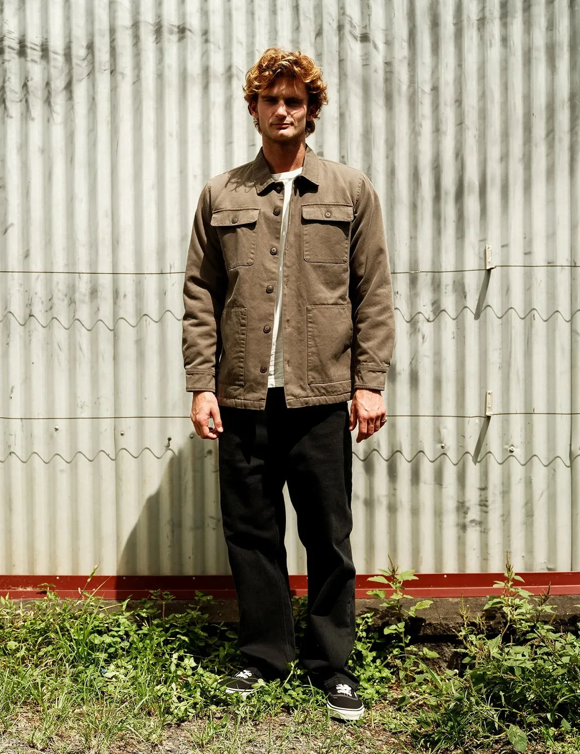 MR SIMPLE COTTON CANVAS STOCKYARD SHERPA JACKET M093416