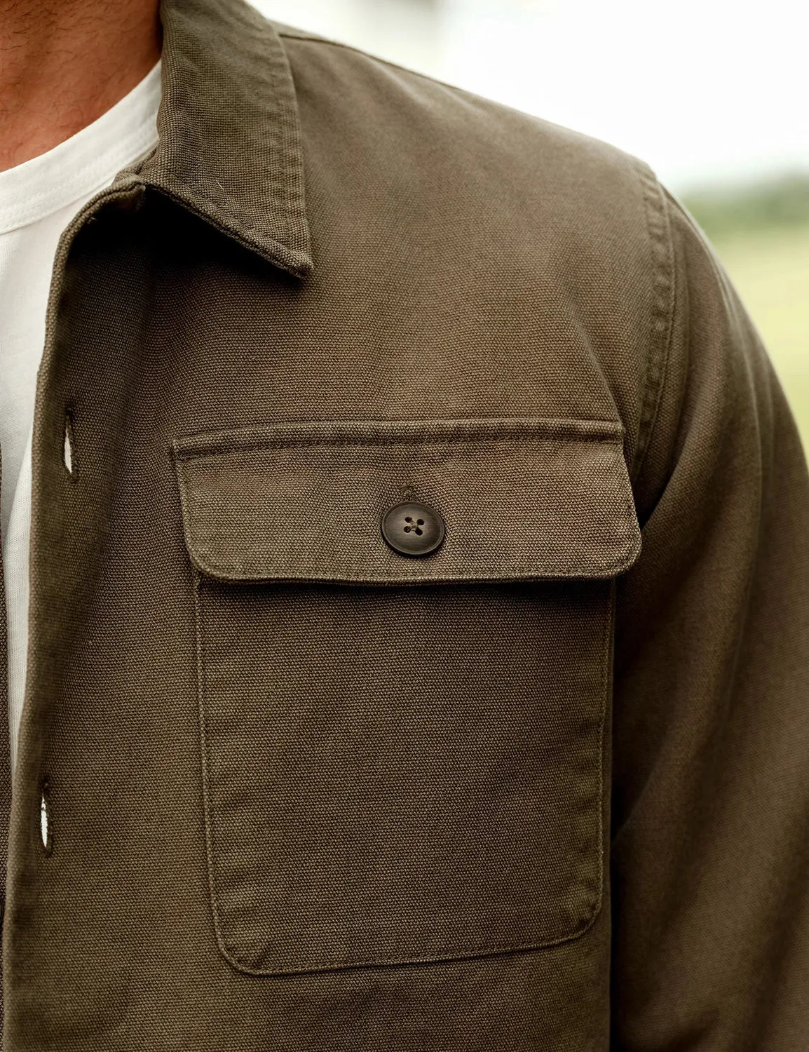 MR SIMPLE COTTON CANVAS STOCKYARD SHERPA JACKET M093416
