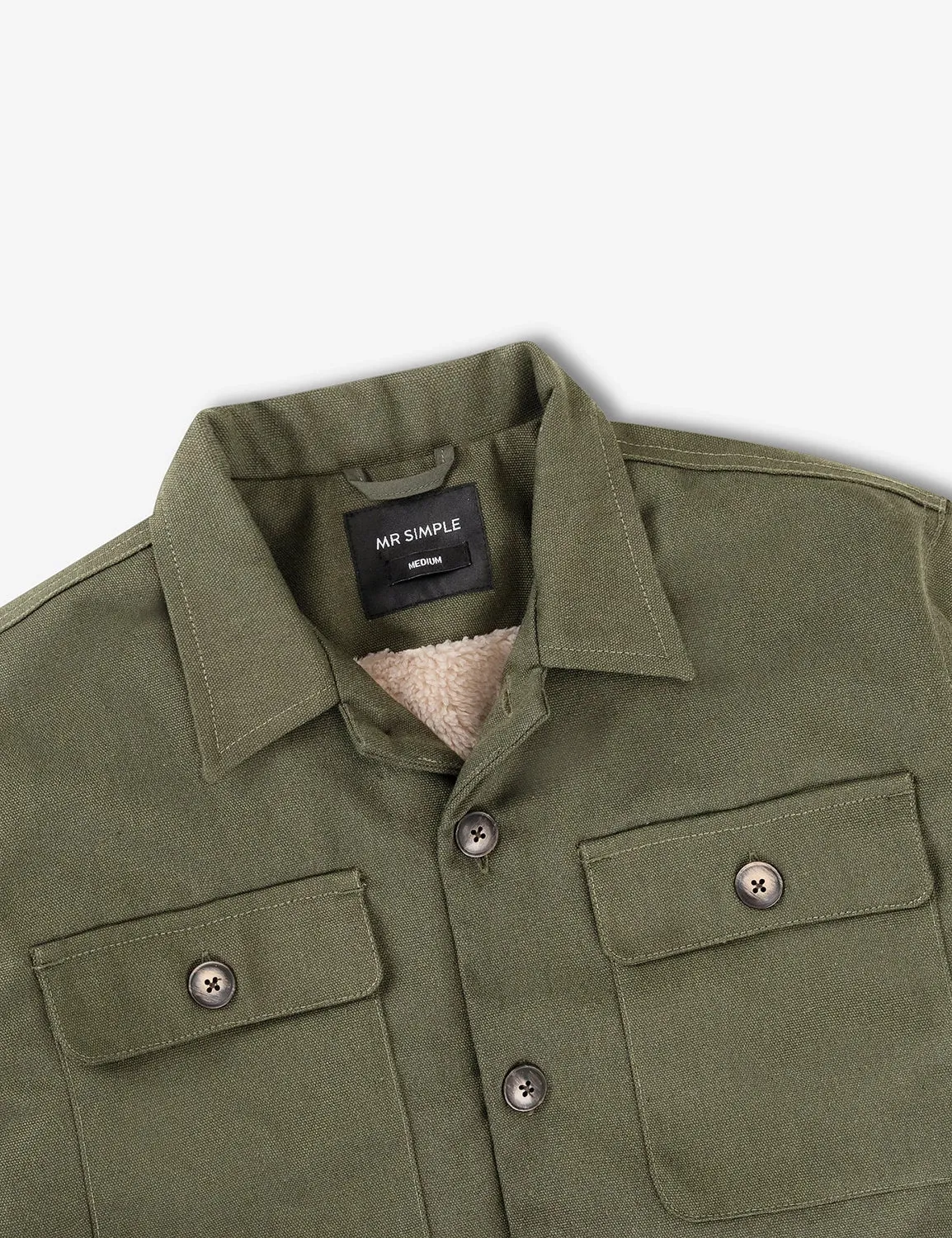 MR SIMPLE COTTON CANVAS STOCKYARD SHERPA JACKET M093416