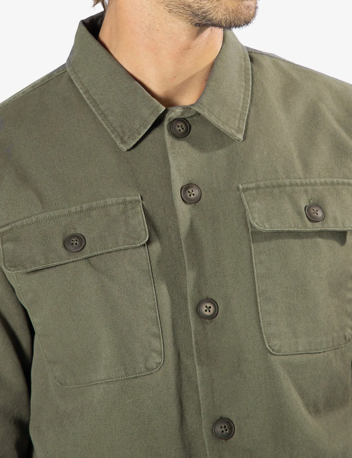 MR SIMPLE COTTON CANVAS STOCKYARD SHERPA JACKET M093416
