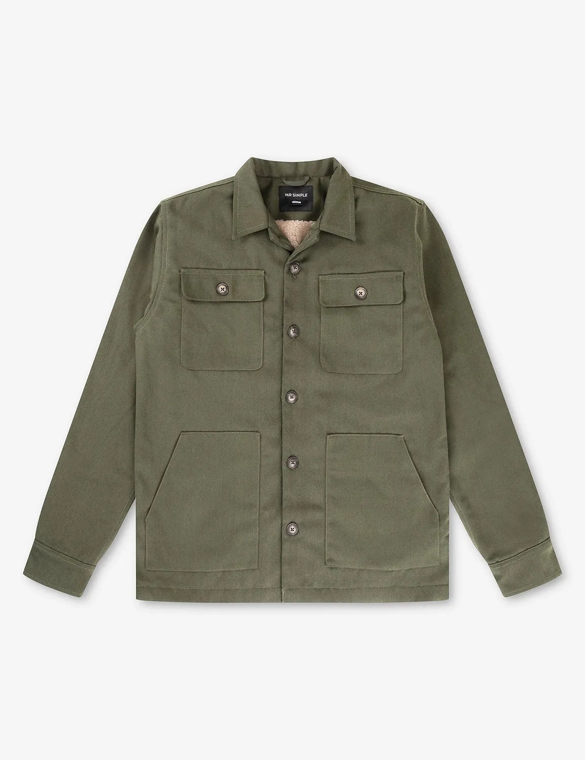 MR SIMPLE COTTON CANVAS STOCKYARD SHERPA JACKET M093416