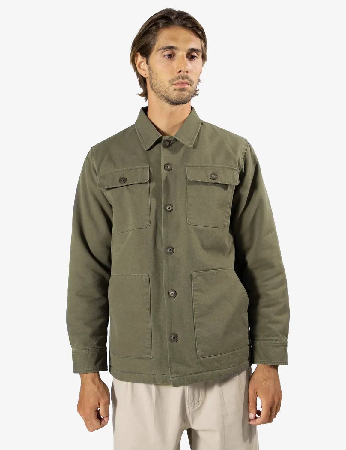 MR SIMPLE COTTON CANVAS STOCKYARD SHERPA JACKET M093416