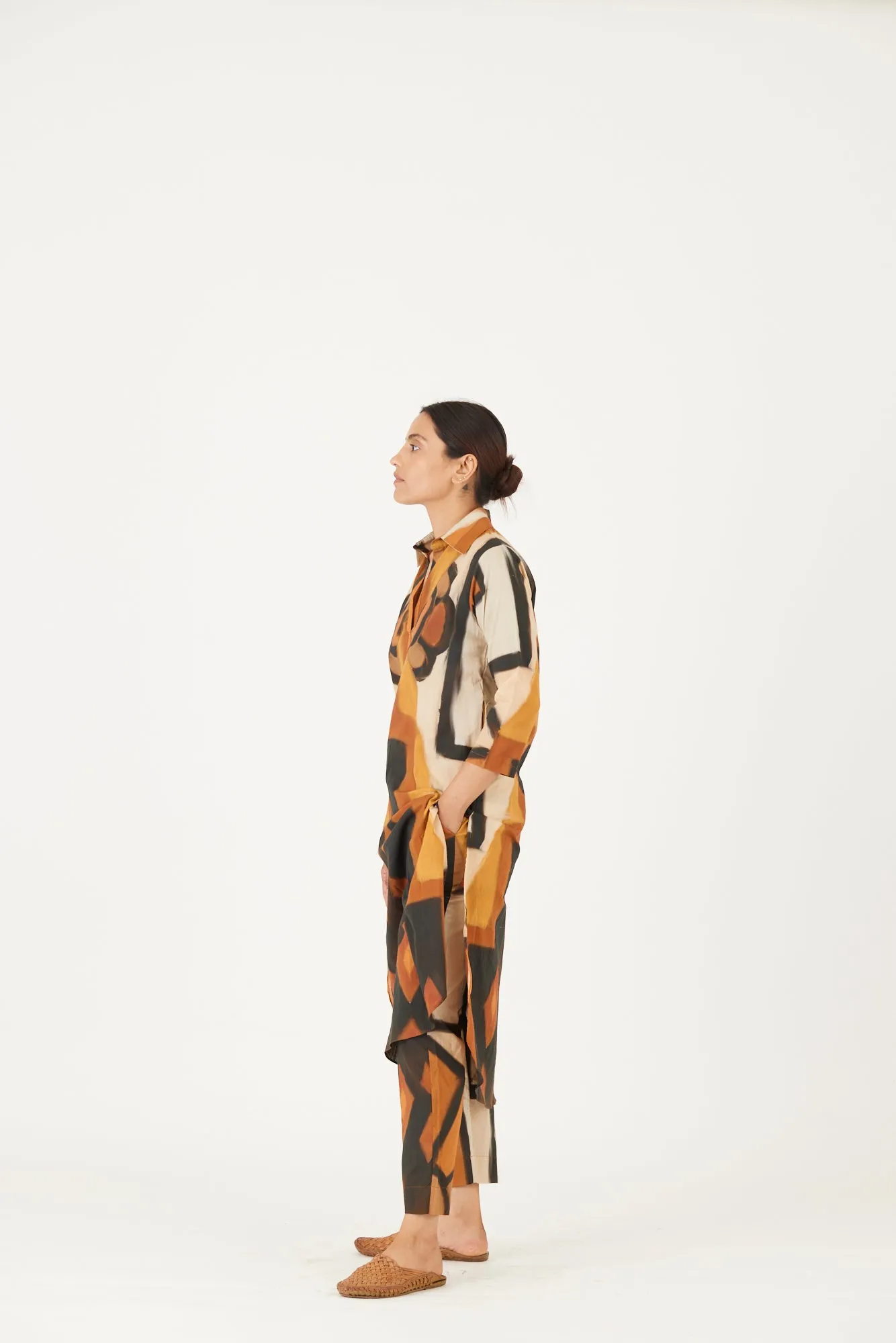 New Season Fall 24/Summer 25-Coord Set-Cotton-Noor Yellow-YAMLS34-Fashion Edit Yam
