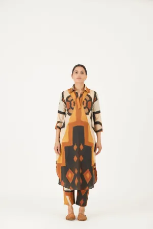 New Season Fall 24/Summer 25-Coord Set-Cotton-Noor Yellow-YAMLS34-Fashion Edit Yam