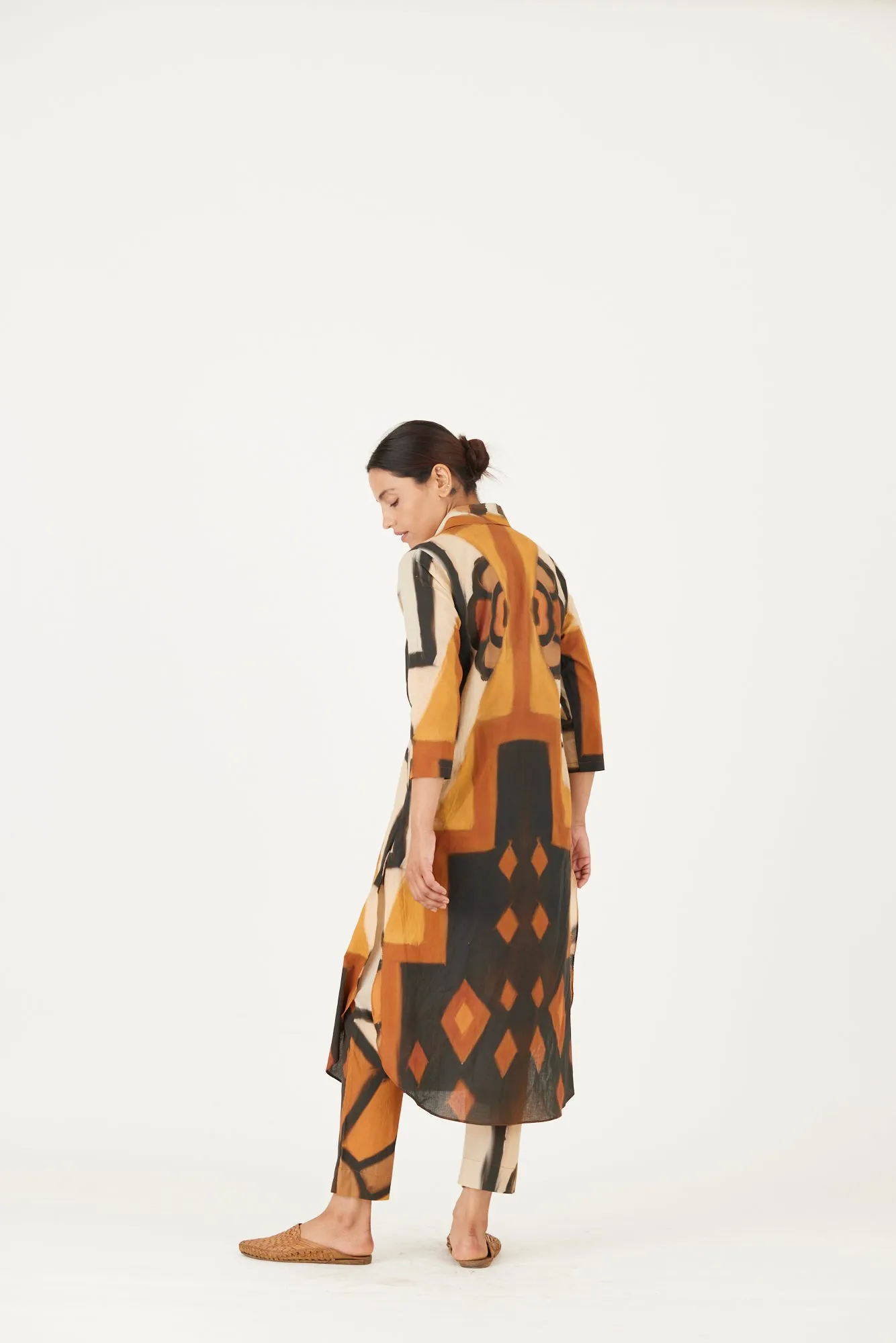New Season Fall 24/Summer 25-Coord Set-Cotton-Noor Yellow-YAMLS34-Fashion Edit Yam