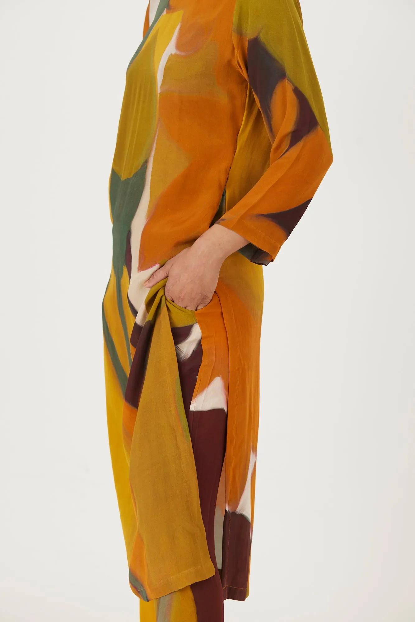 New Season Fall 24/Summer 25-Coord Set-Crepe-Lei Lani Yellow-YAMLS27-Fashion Edit Yam