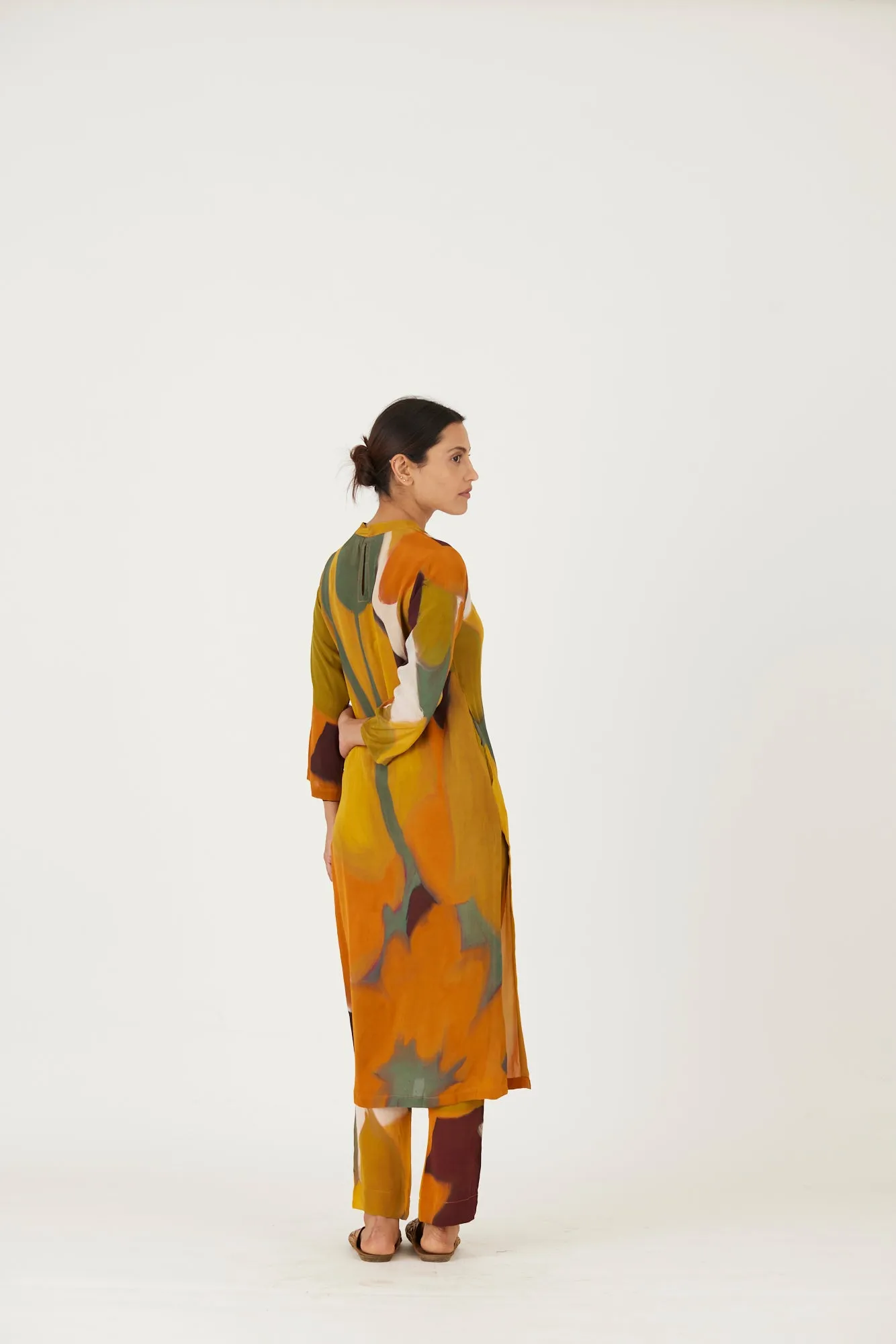 New Season Fall 24/Summer 25-Coord Set-Crepe-Lei Lani Yellow-YAMLS27-Fashion Edit Yam