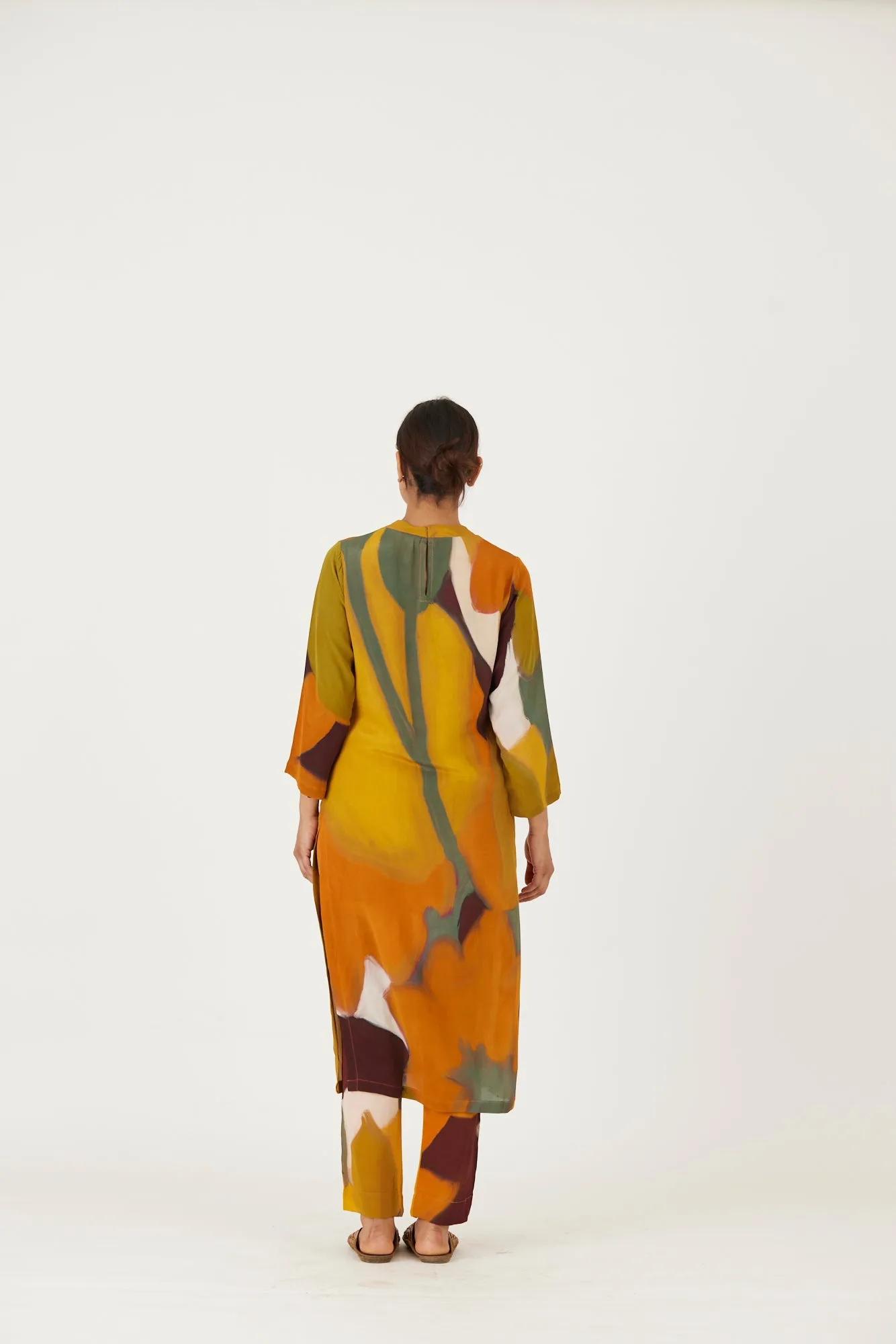 New Season Fall 24/Summer 25-Coord Set-Crepe-Lei Lani Yellow-YAMLS27-Fashion Edit Yam