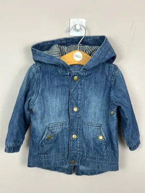 Next hooded denim jacket 6-9m