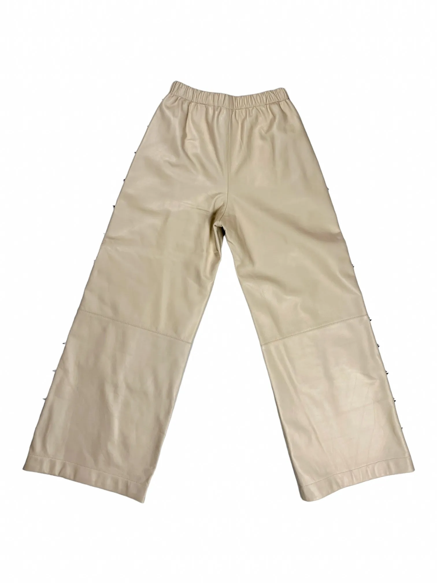 Nominal London Off White Leather Trousers - Feminine Styling
