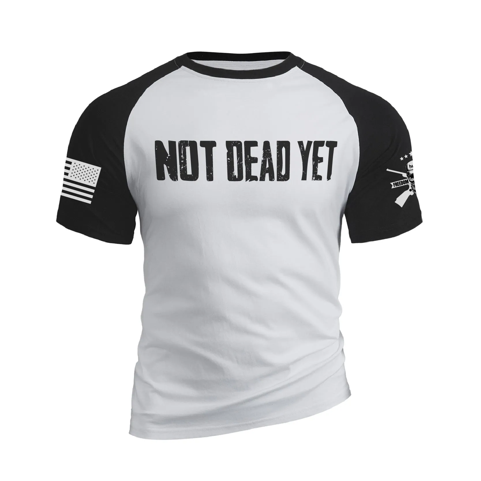 NOT DEAD YET RAGLAN GRAPHIC TEE