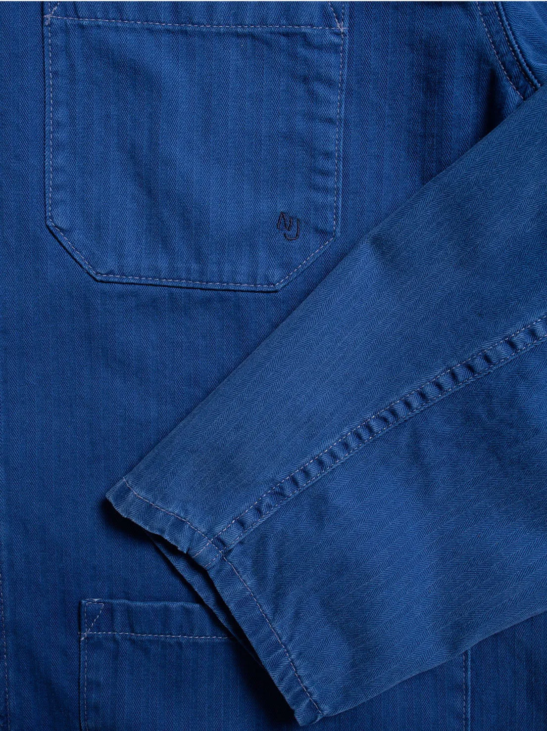 Nudie - Buddy Herrringbone Chore Jacket - Blue