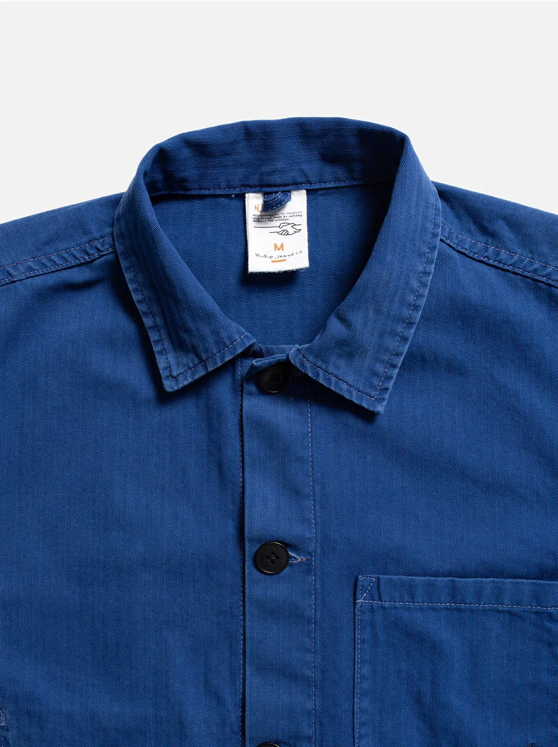 Nudie - Buddy Herrringbone Chore Jacket - Blue