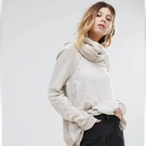 NWT Free people cocoon cowl pullover oatmeal XS/S