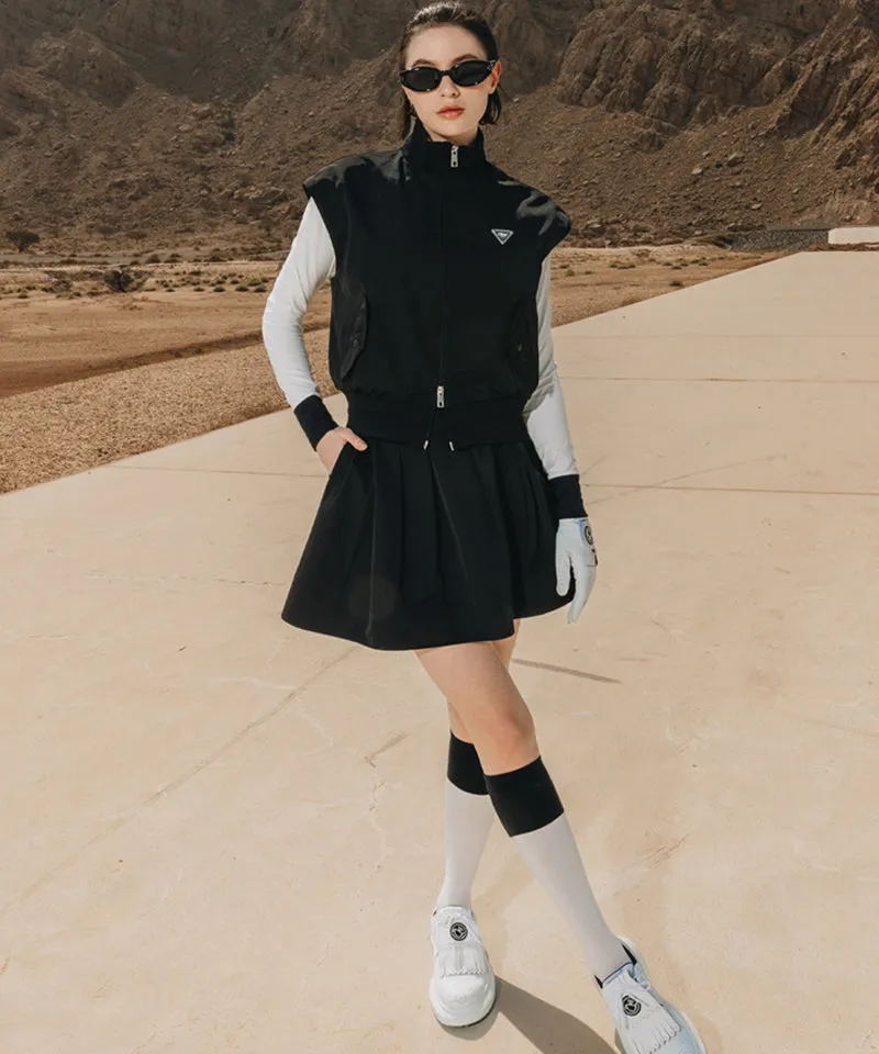 OBER Golf Memory Zip-Up Wind Vest - Black