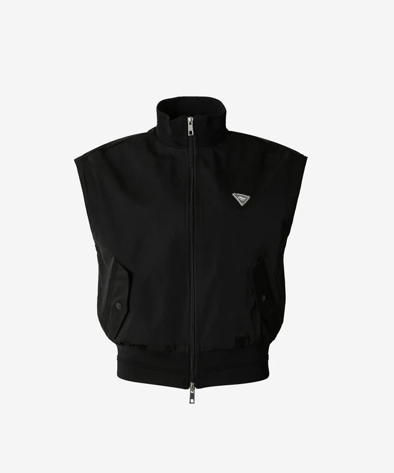 OBER Golf Memory Zip-Up Wind Vest - Black