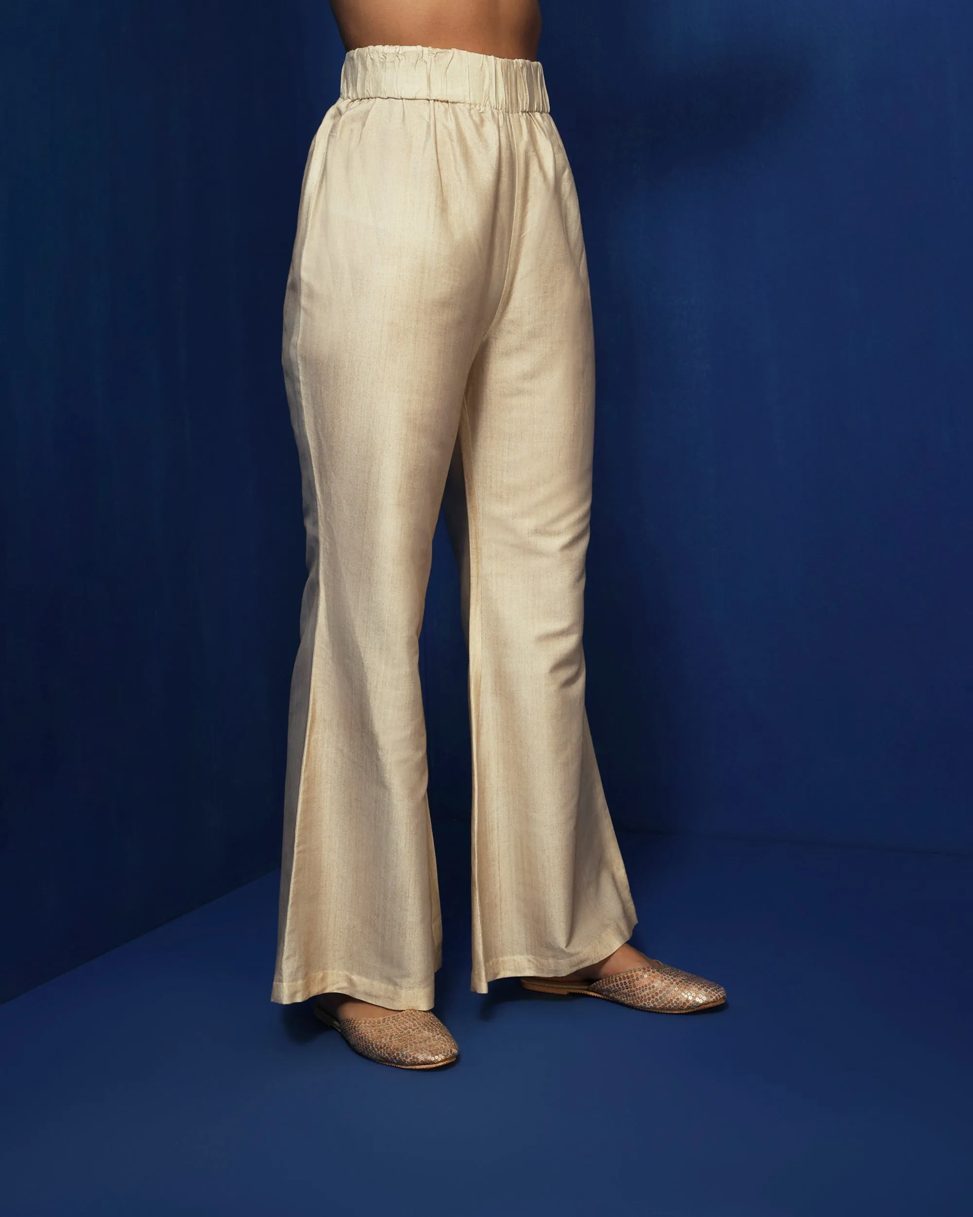 Off-white bell bottom pants