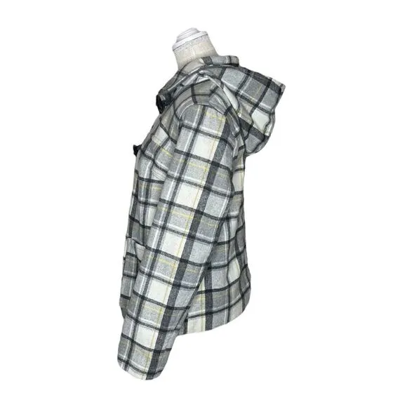 Old Navy Plaid Toggle Pea Coat