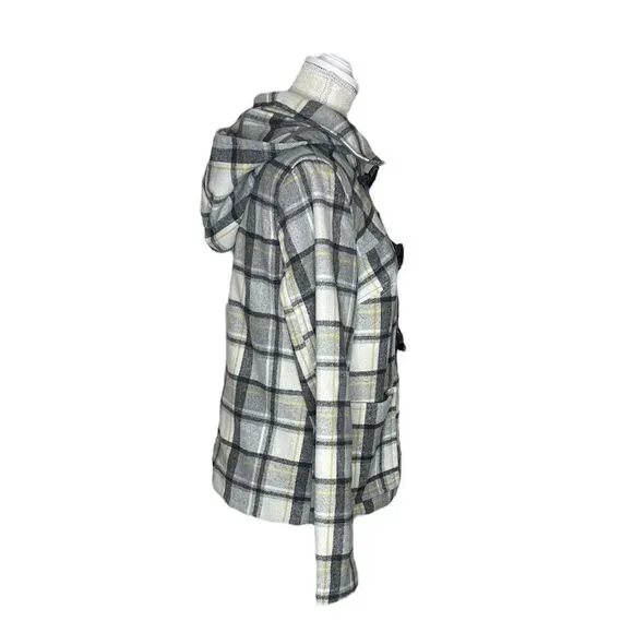Old Navy Plaid Toggle Pea Coat