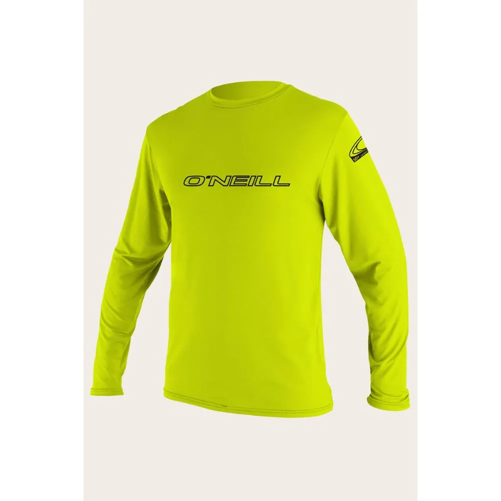 O'NEILL YOUTH BASIC SKINS 50  L/S SUN SHIRT LIME
