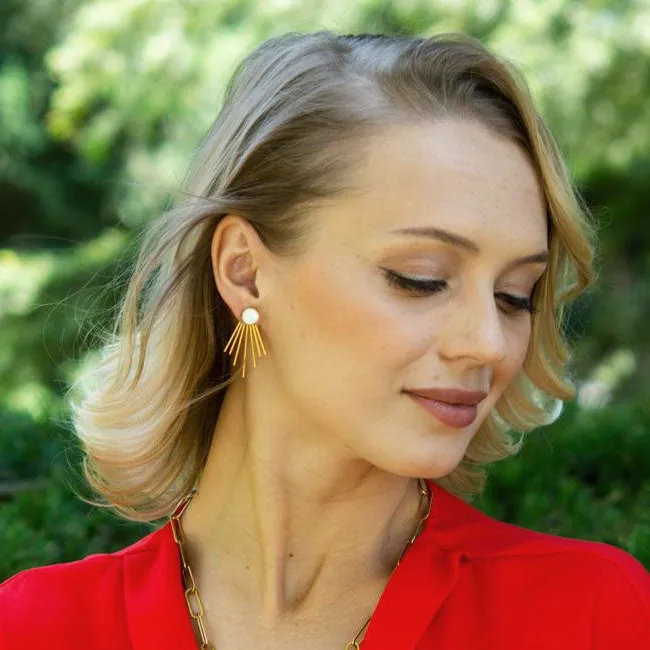 Opportunity Ear Jacket Earrings - Mother of Pearl, China