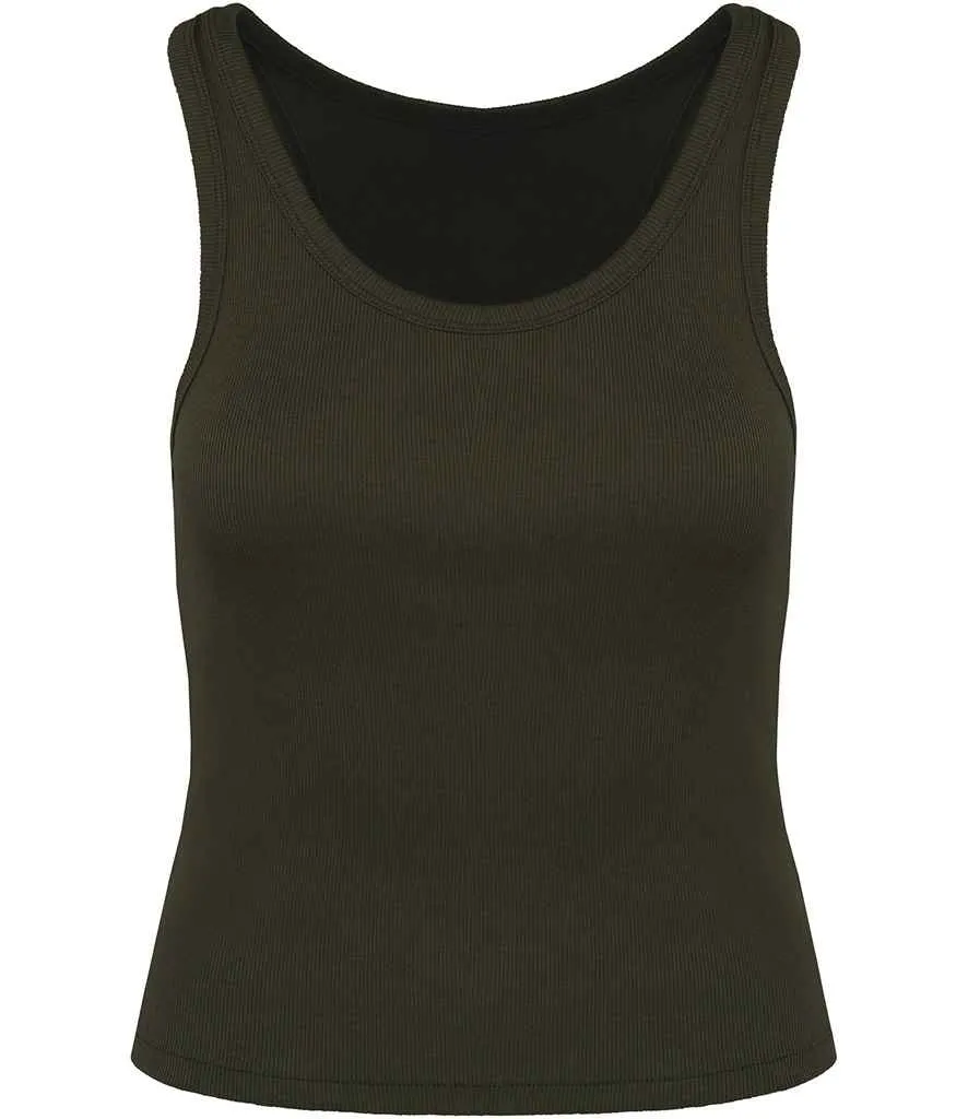 Organic Cotton Ribbed Tank Top: Womens