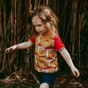 Organic Cotton Shortsleeve Mushroom Raglan