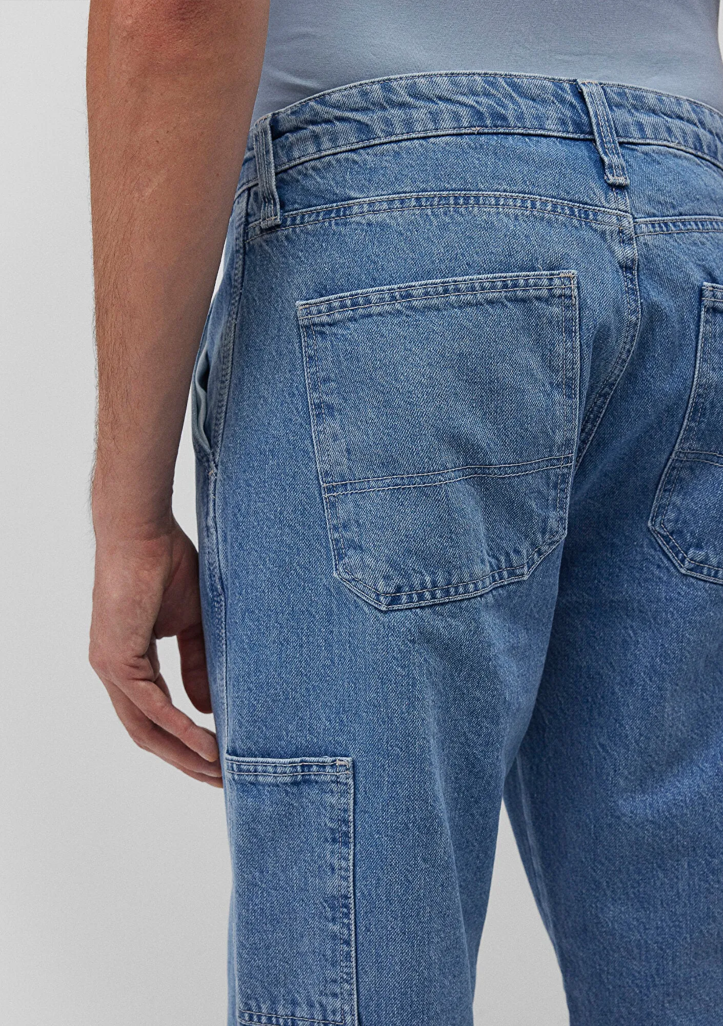 Oxford Light Blue Denim Jean Pants
