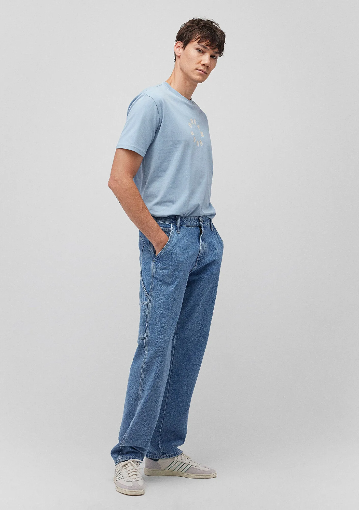 Oxford Light Blue Denim Jean Pants