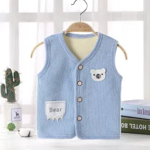 Pastel Bear Knit Vest