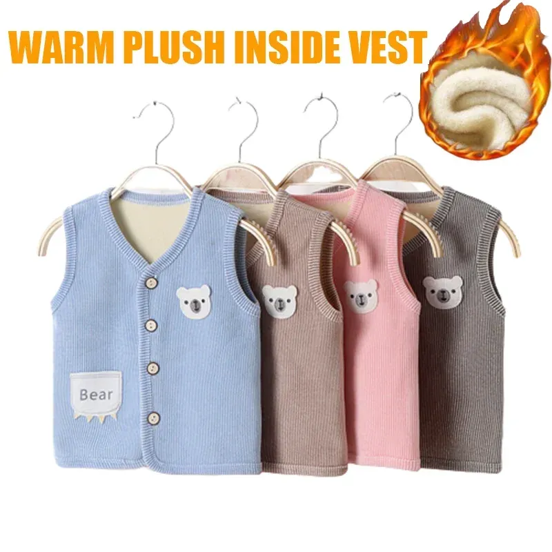Pastel Bear Knit Vest