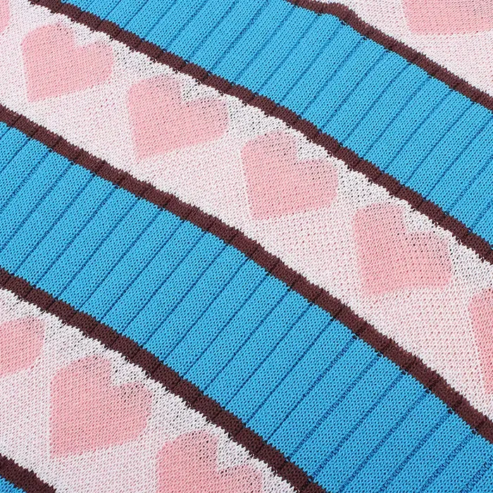 Pastel Heart Sweater Vest for Y2K Style Outfits