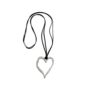 Patricia - Sterling silver heart statement necklace