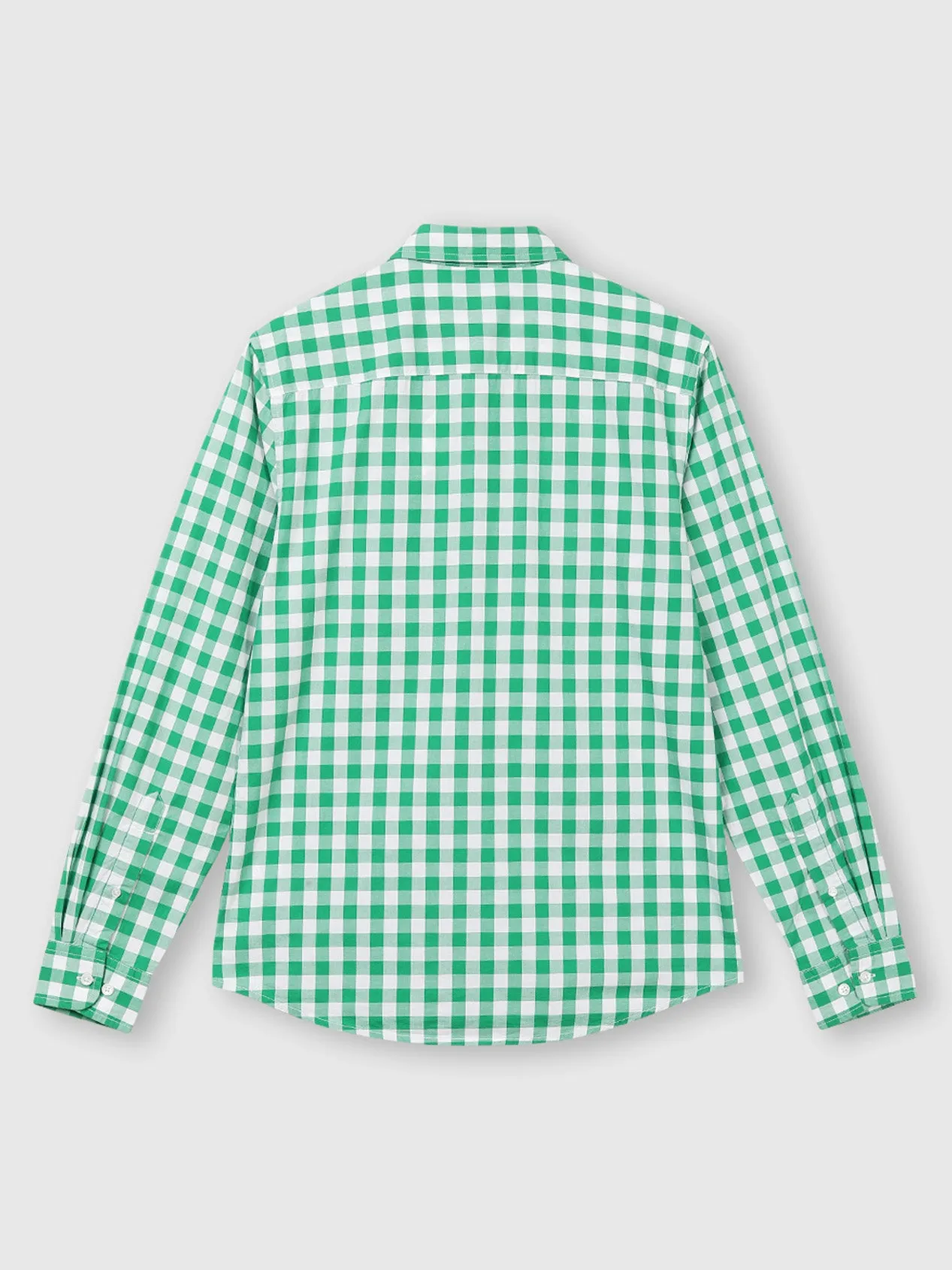 Peached Poplin Checks Shirt
