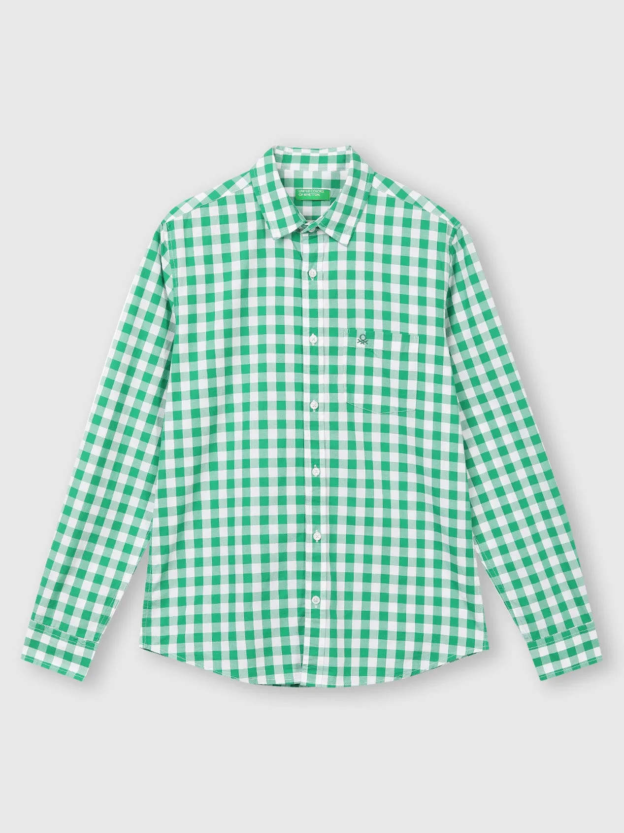 Peached Poplin Checks Shirt
