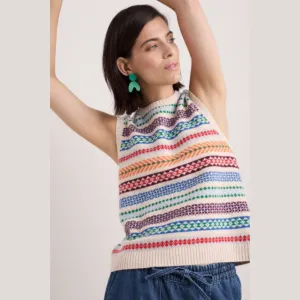 Percella Cove Vest-Knit Abstraction Mult