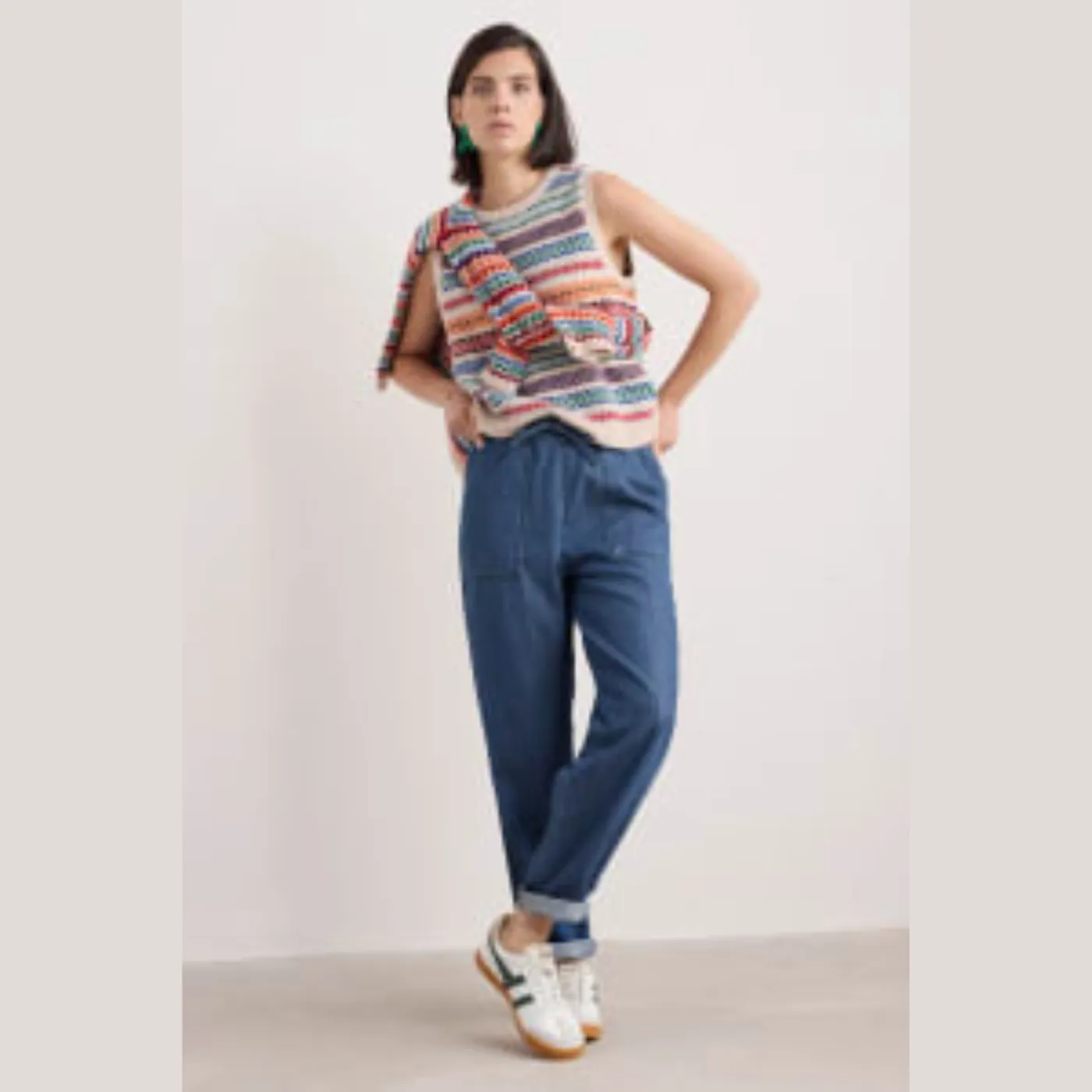 Percella Cove Vest-Knit Abstraction Mult