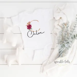 Personalised Baby Girls Vest