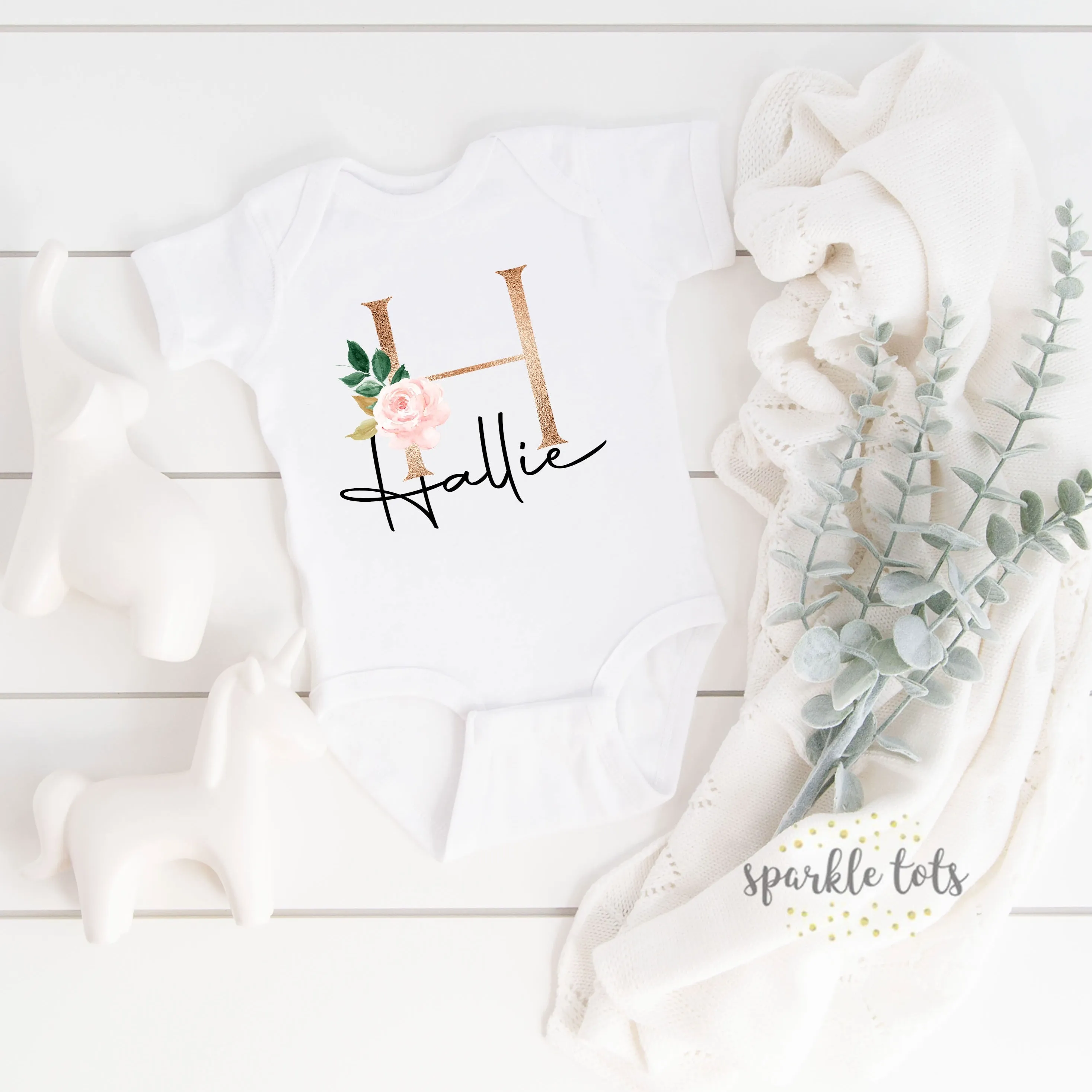 Personalised Baby Girls Vest