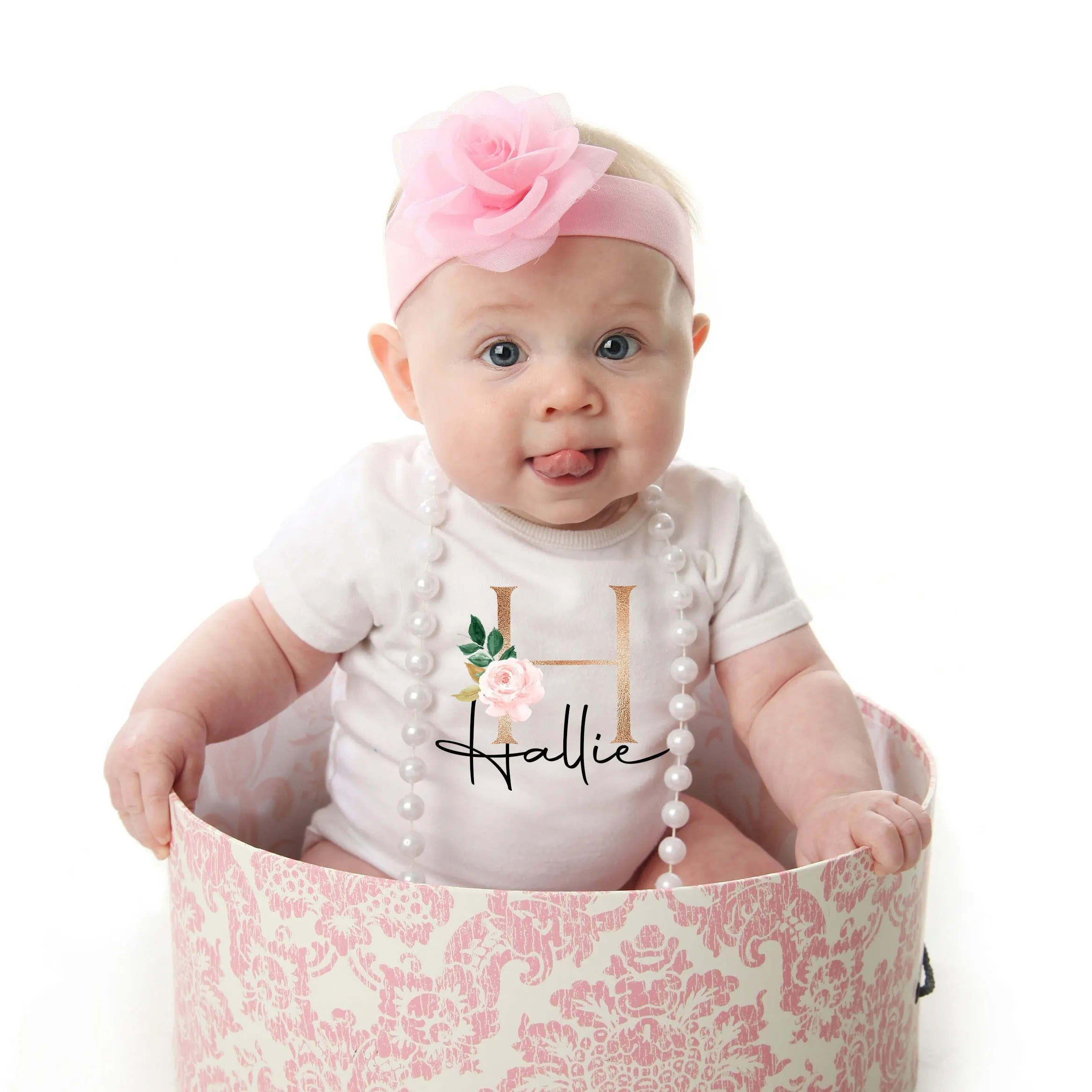 Personalised Baby Girls Vest