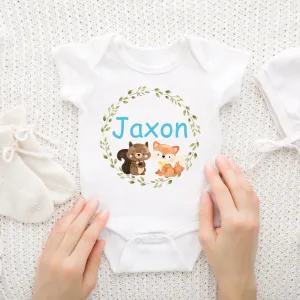 Personalised boys baby grow