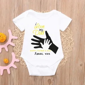 Personalised I Love My Dad Kid's T-shirt and Baby Vest