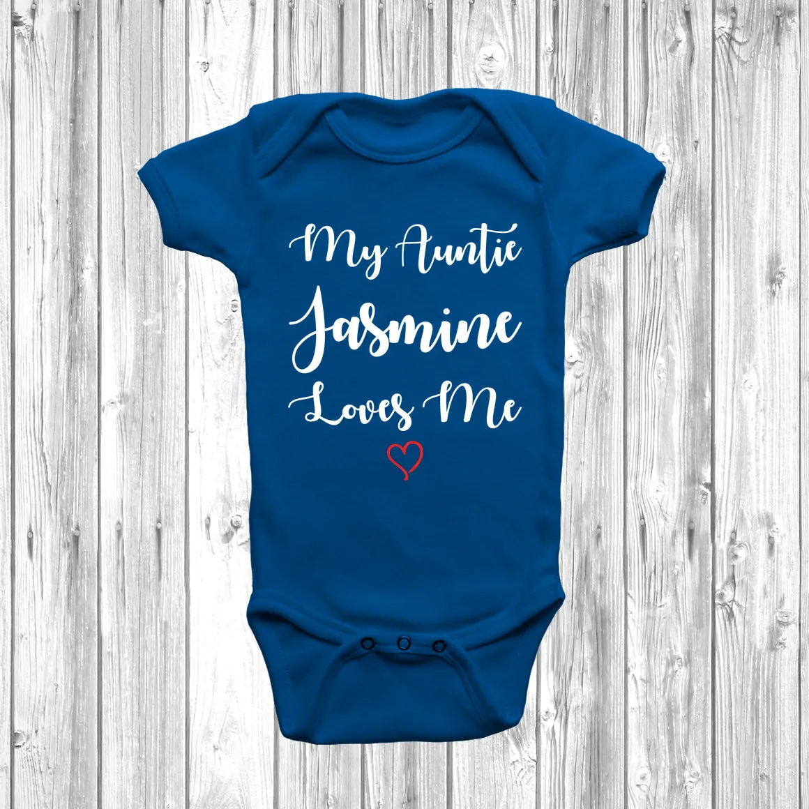 Personalised My Auntie Loves Me Baby Grow