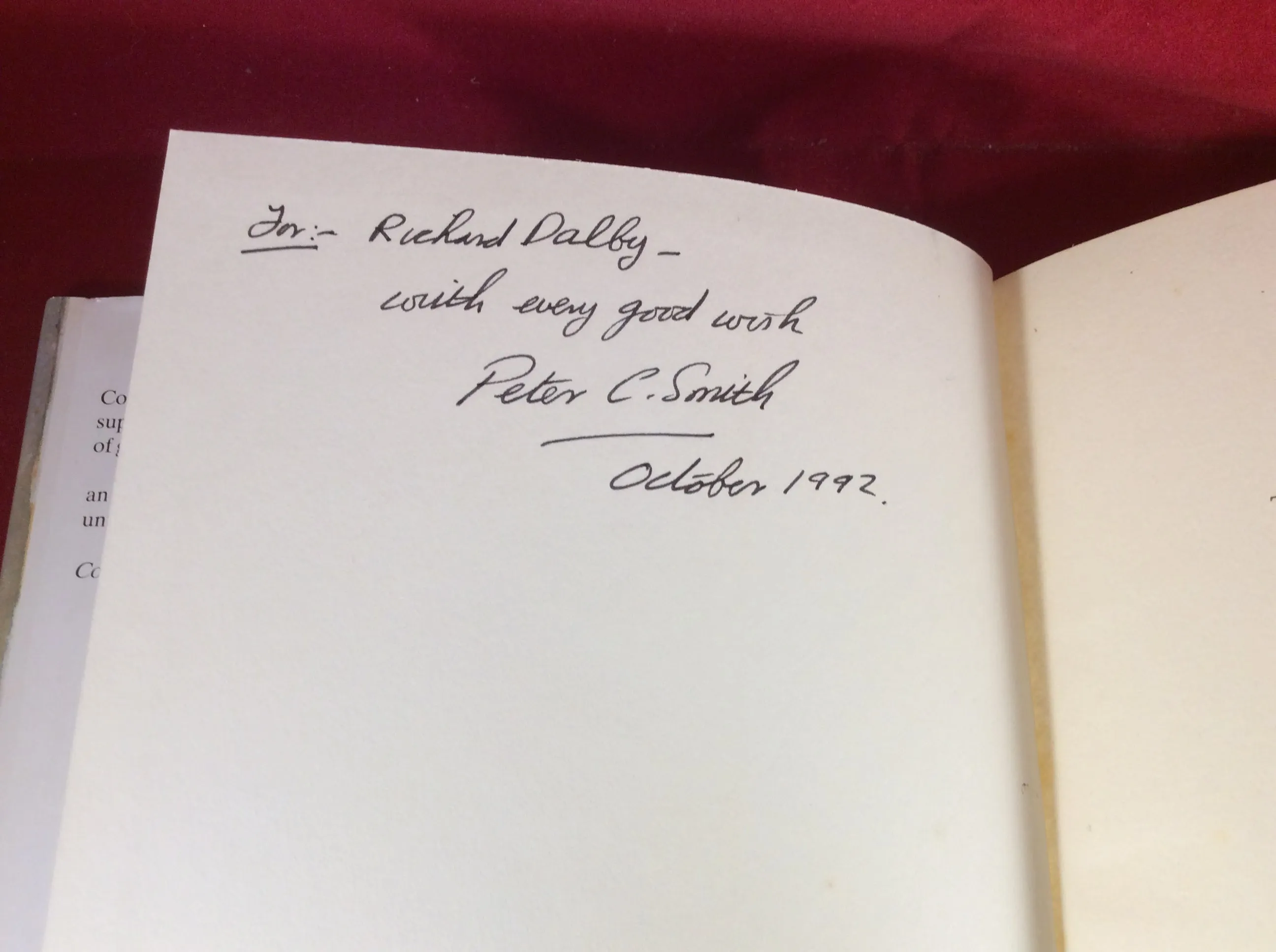Peter C. Smith (ed), Uninvited Guests, William Kimber, 1984, First Edition, Signed and Inscribed.