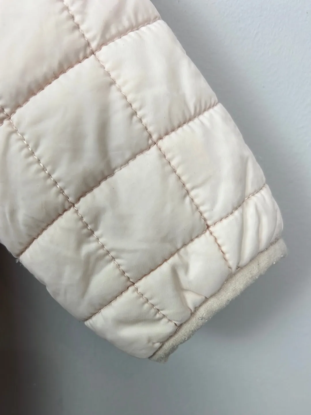 Petit Bateau Pale Pink Quilted jacket 12m