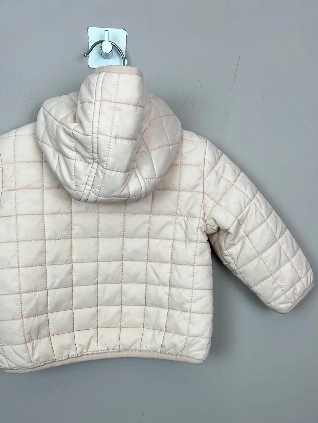 Petit Bateau Pale Pink Quilted jacket 12m