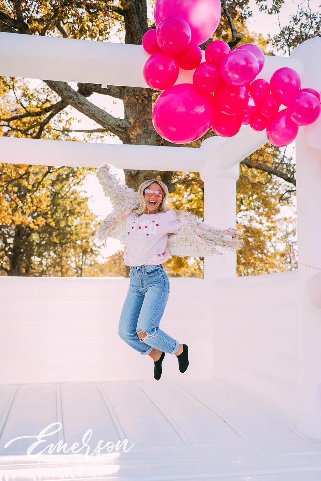 Pi Beta Phi PR Varsity With Hearts Tee