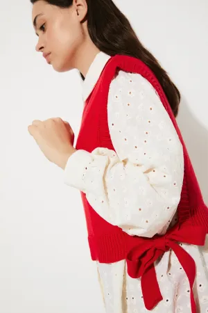 Pilea Knit Vest Red
