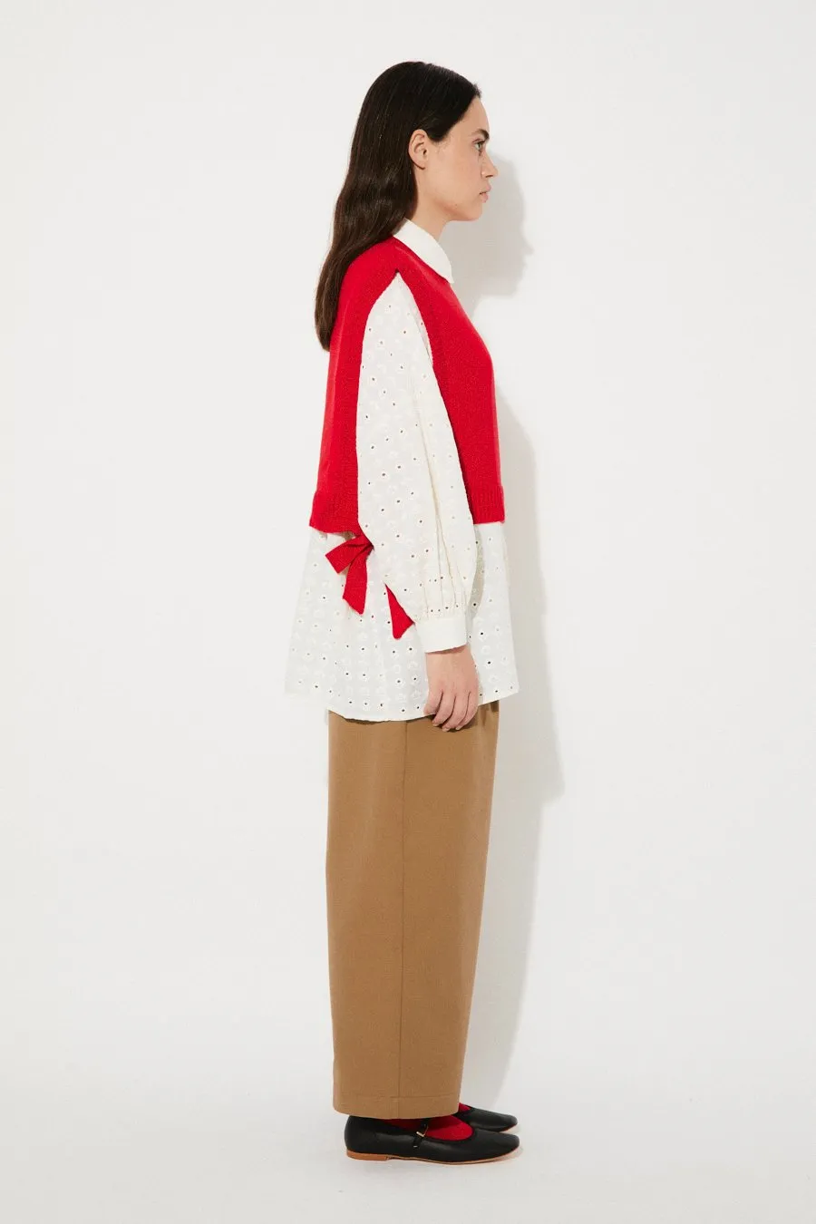 Pilea Knit Vest Red